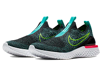 Фото № 2 с приближением к товару «‎Nike Epic Phantom React Flyknit Gs 'Black Hyper Jade'»