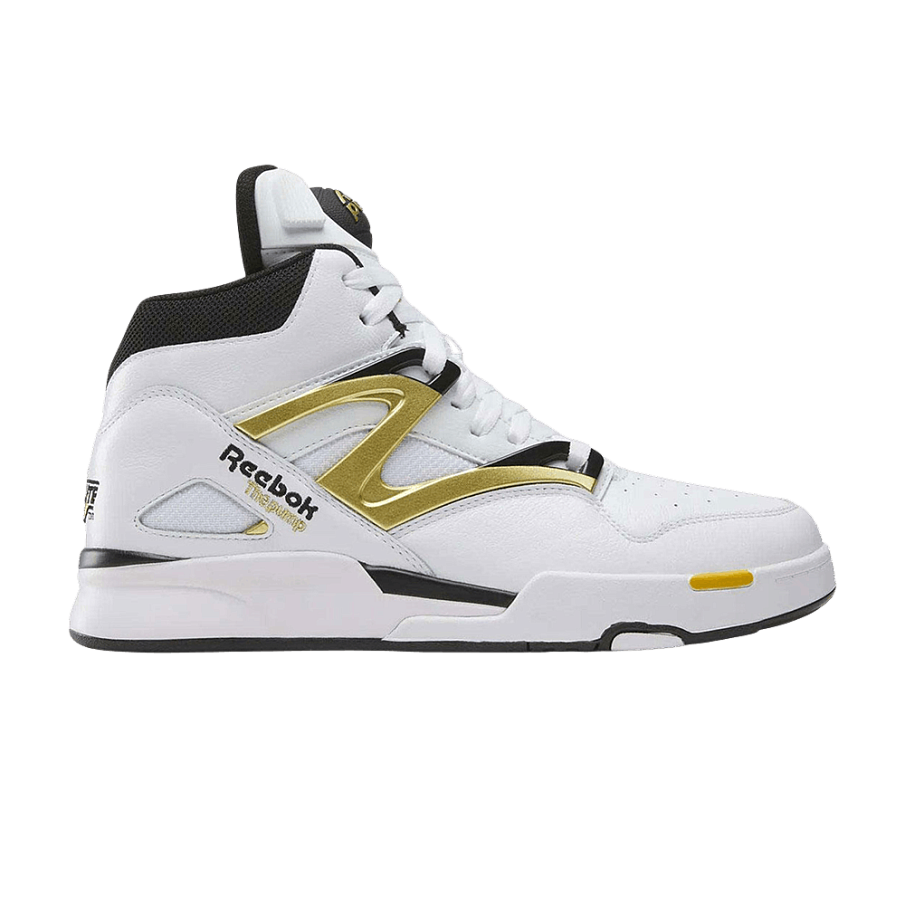 Фото № 1 с приближением к товару «‎Reebok Pump Omni Zone II White Black Gold»