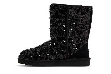 UGG Women's Classic Short Chunky Sequin - Black - 4