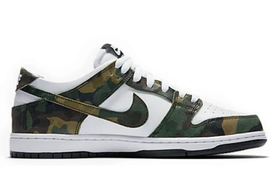 Фото № 1 с приближением к товару «‎Nike SB Dunk Low Camo Legion Green»