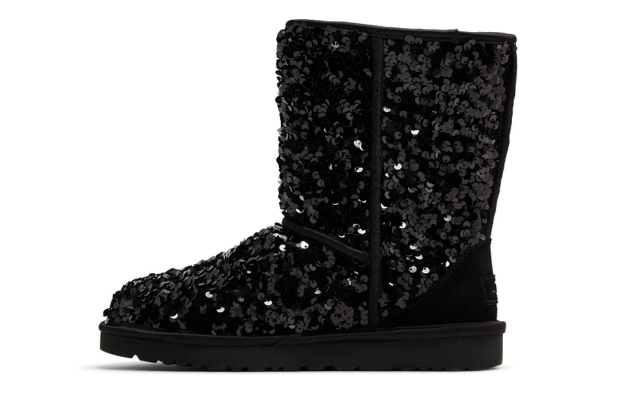 Фото № 4 с приближением к товару «‎UGG Women's Classic Short Chunky Sequin - Black»