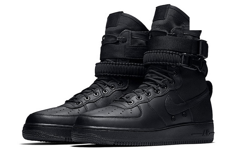 Фото № 2 с приближением к товару «‎Nike SF Air Force 1 High Triple Black»