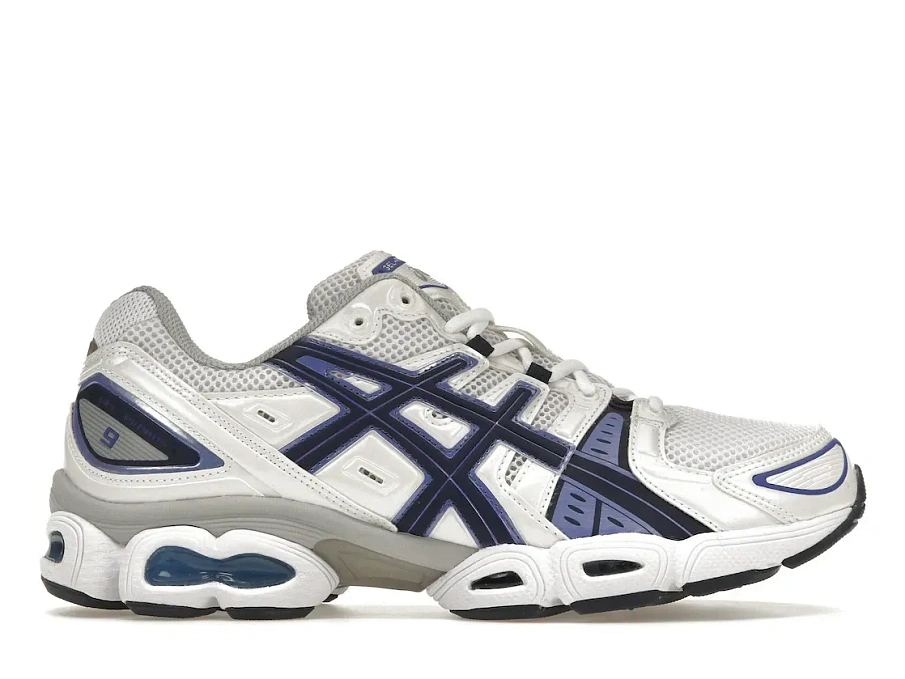 Фото № 1 с приближением к товару «‎ASICS Gel-Nimbus 9 White Indigo Blue»