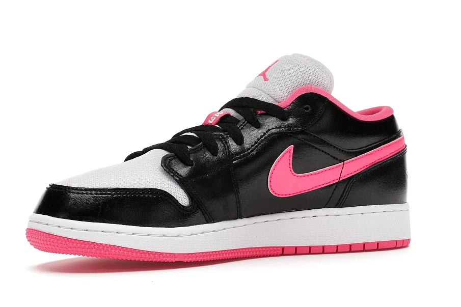 Фото № 4 с приближением к товару «‎Jordan 1 Low Black White Hyper Pink »