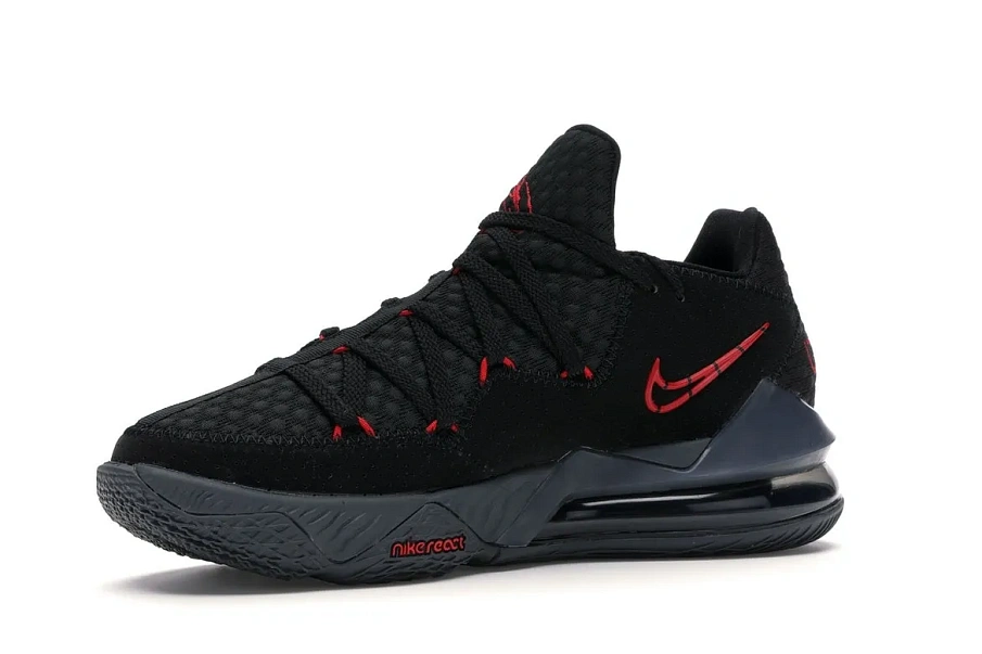 Фото № 4 с приближением к товару «‎Nike LeBron 17 Low Black Red Dark Grey»