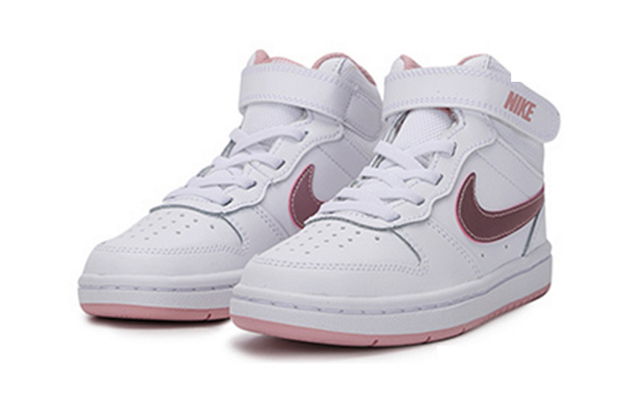 Фото № 3 с приближением к товару «‎(BP) Nike Court Borough Mid 2 Mid-Top Sneakers WhitePink»