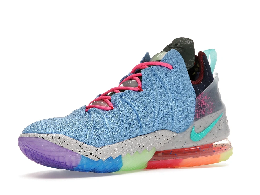 Фото № 2 с приближением к товару «‎Nike LeBron 18 Best of 1-9 Light Blue»