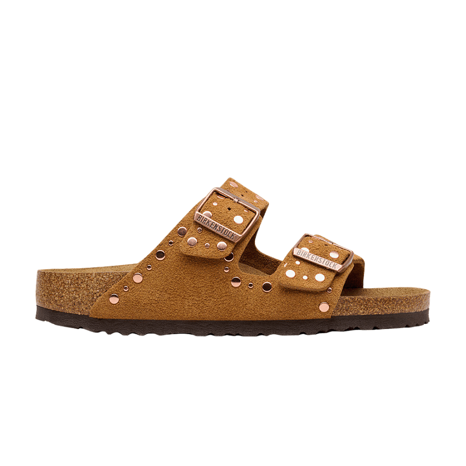 Фото № 1 с приближением к товару «‎Birkenstock Women's Arizona Rivets Suede Sandal Mink»