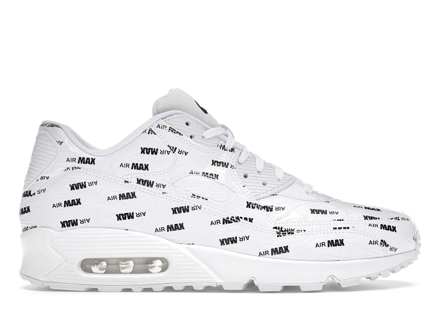 Фото № 1 с приближением к товару «‎Nike Air Max 90 All Over Print White Black»
