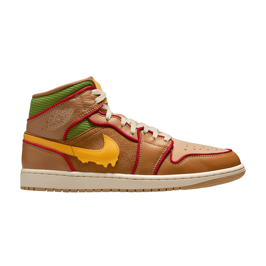 Фото № 1 с приближением к товару «‎Air Jordan 1 Mid SE Cheeseburger»