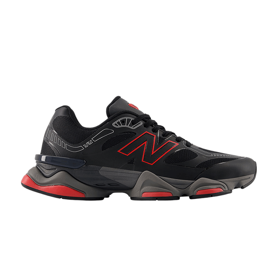 Фото № 1 с приближением к товару «‎New Balance 9060 Black Red»