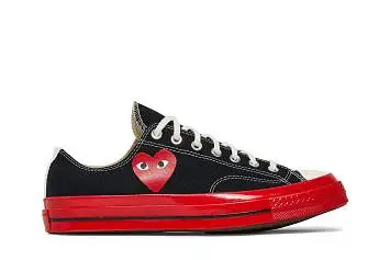 Comme des Garçons Play x Converse Chuck 70 Low Black Red - 2