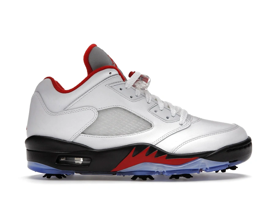 Фото № 1 с приближением к товару «‎Jordan 5 Retro Low Golf Fire Red (Silver Tongue)»