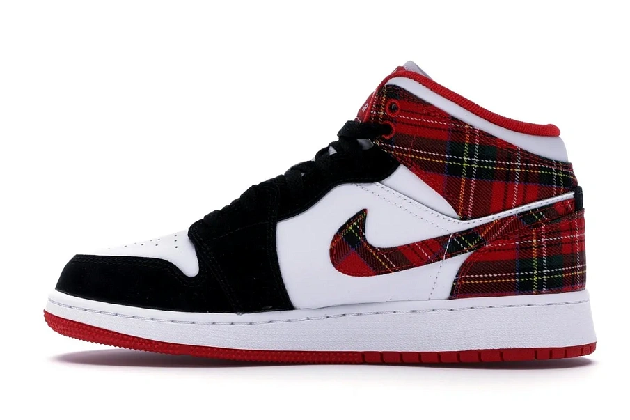 Фото № 6 с приближением к товару «‎Jordan 1 Mid White Plaid »