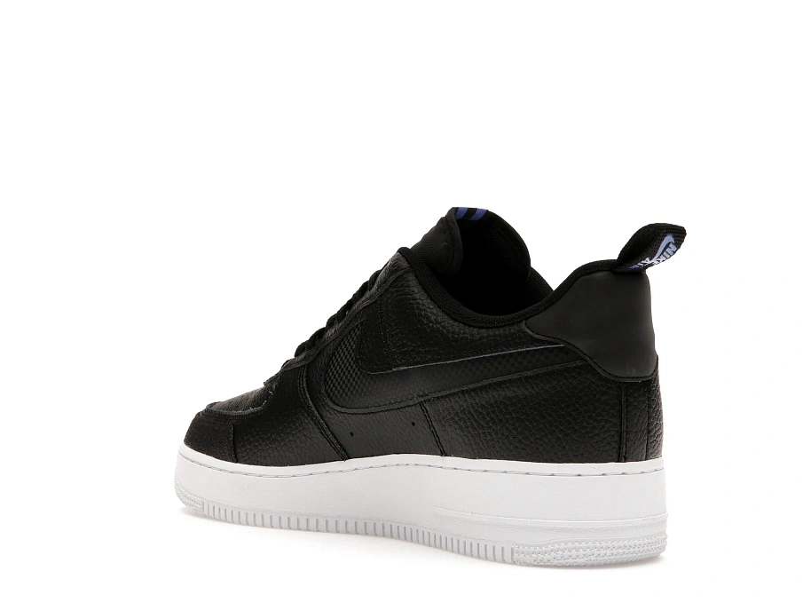 Фото № 5 с приближением к товару «‎Nike Air Force 1 Low Cut Out Reflective Swoosh Black Blue»