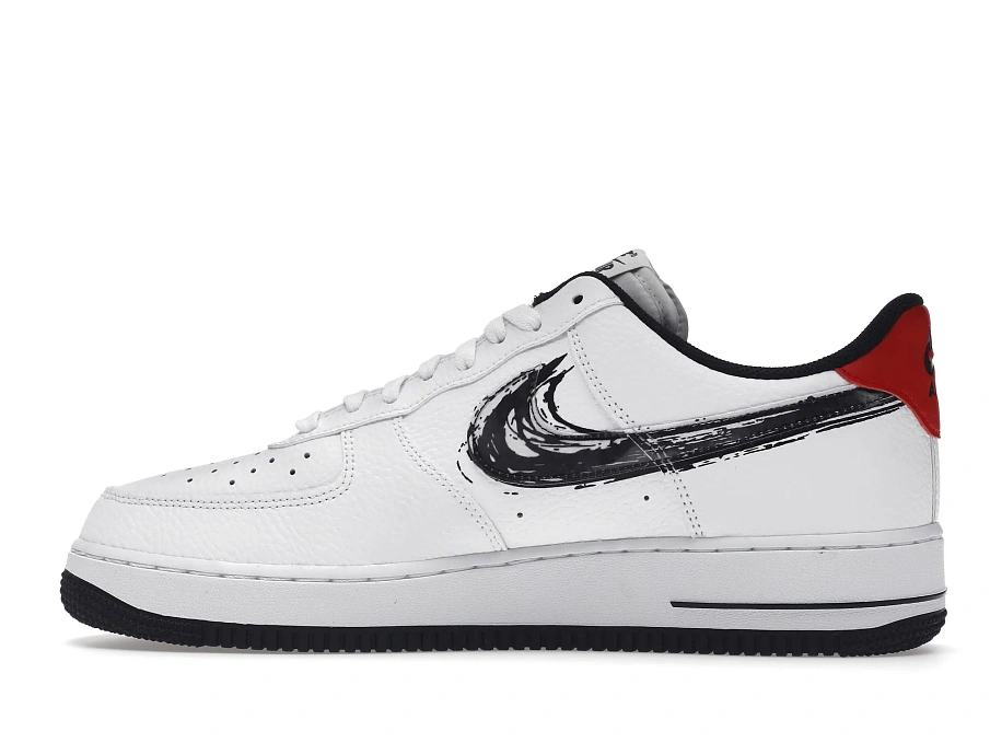 Фото № 5 с приближением к товару «‎Nike Air Force 1 Low Brushstroke White Black»