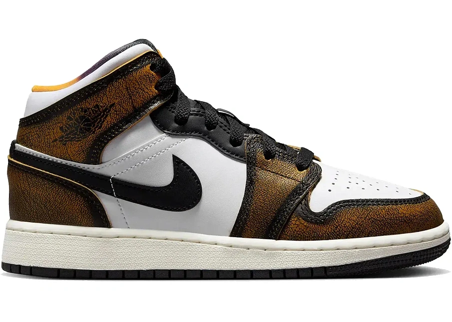 Фото № 1 с приближением к товару «‎Jordan 1 Mid SE Orange Wear Away »