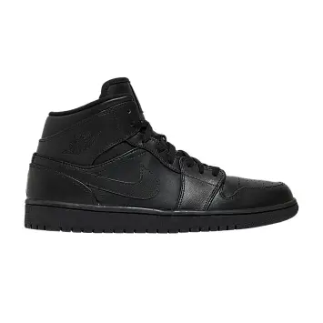 Air Jordan 1 Mid 2013 Triple Black - 1