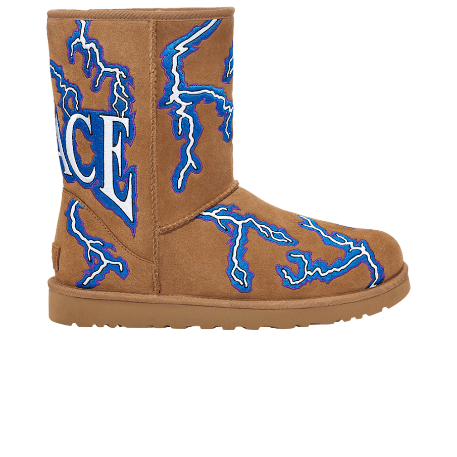 Фото № 1 с приближением к товару «‎Palace x UGG Classic Boot Lightning Pack - Chestnut»
