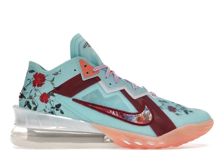 Фото № 1 с приближением к товару «‎Nike LeBron 18 Low Mimi Plange Daughters Floral»