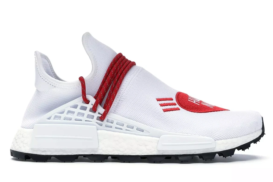Фото № 1 с приближением к товару «‎adidas NMD HU Pharrell Human Made White Red»