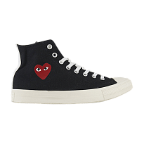 Фото № 1 с приближением к товару «‎Comme des Garçons x Converse Chuck Taylor All Star Hi Black»