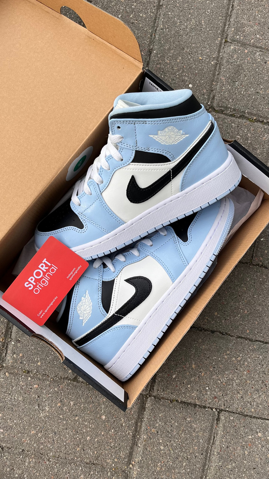 Фото № 3 с приближением к товару «‎Air Jordan 1 Mid "Ice Blue"»