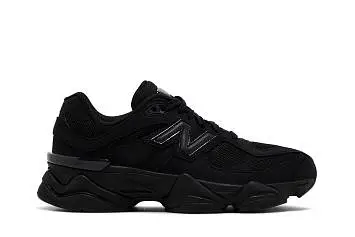 New Balance 9060 Big Kid Triple Black Suede - 2