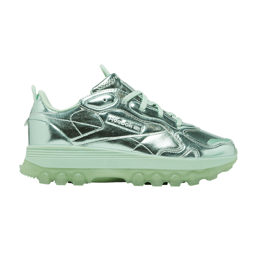 Фото № 1 с приближением к товару «‎Cardi B x Reebok Classic Leather Big Kid Semi Pixel Mint»