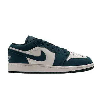 Air Jordan 1 Low GS Midnight Spruce Pale Ivory Light Orewood Brown - 1