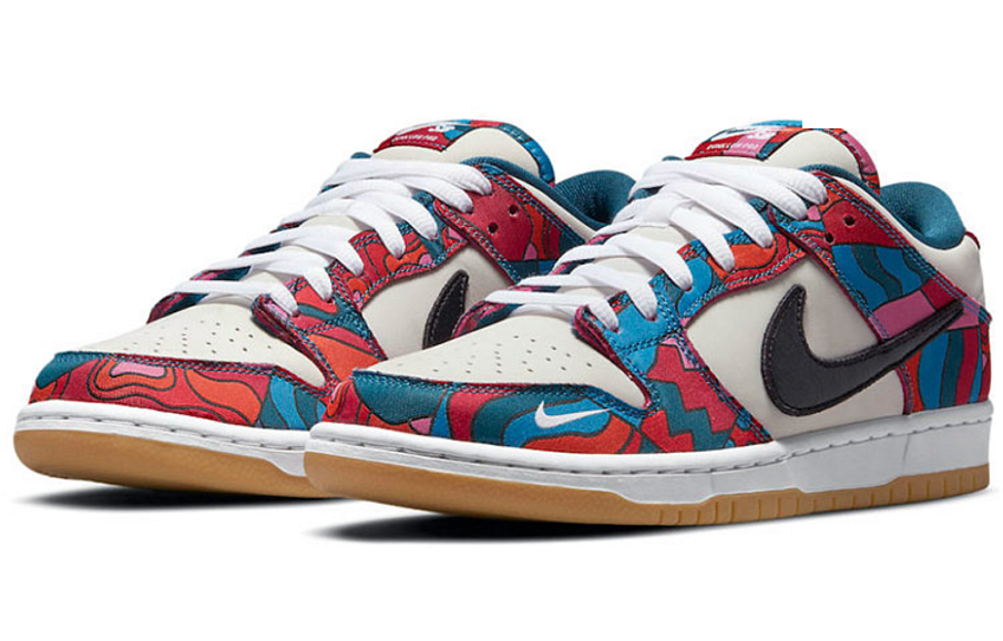Фото № 3 с приближением к товару «‎Nike Parra x Dunk Low Pro QS SB Skate shoes Abstract Art»