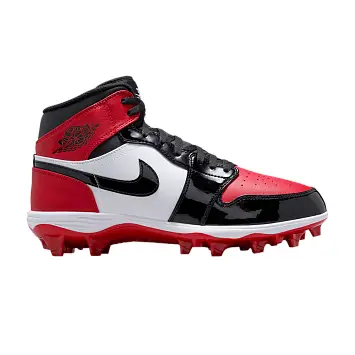 Air Jordan 1 Mid TD Cleat Bred Toe - 1