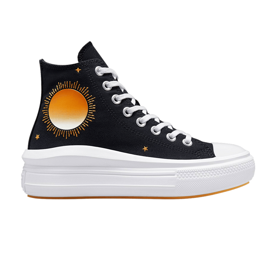 Фото № 1 с приближением к товару «‎Converse Chuck Taylor All Star Move High Black White Orange»
