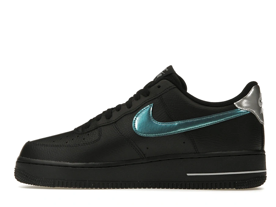 Фото № 6 с приближением к товару «‎Nike Air Force 1 07 Low Black Blue Lightning»