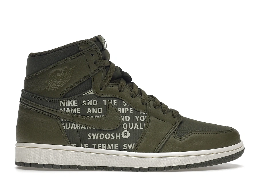 Фото № 1 с приближением к товару «‎Jordan 1 Retro High Olive Canvas»