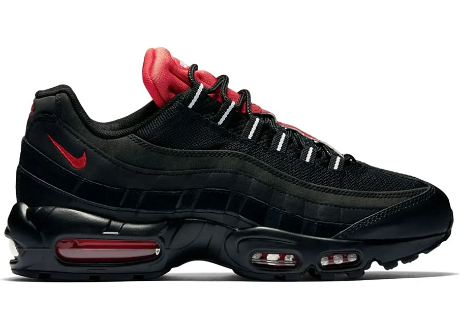 Фото № 1 с приближением к товару «‎Nike Air Max 95 Black Challenge Red»
