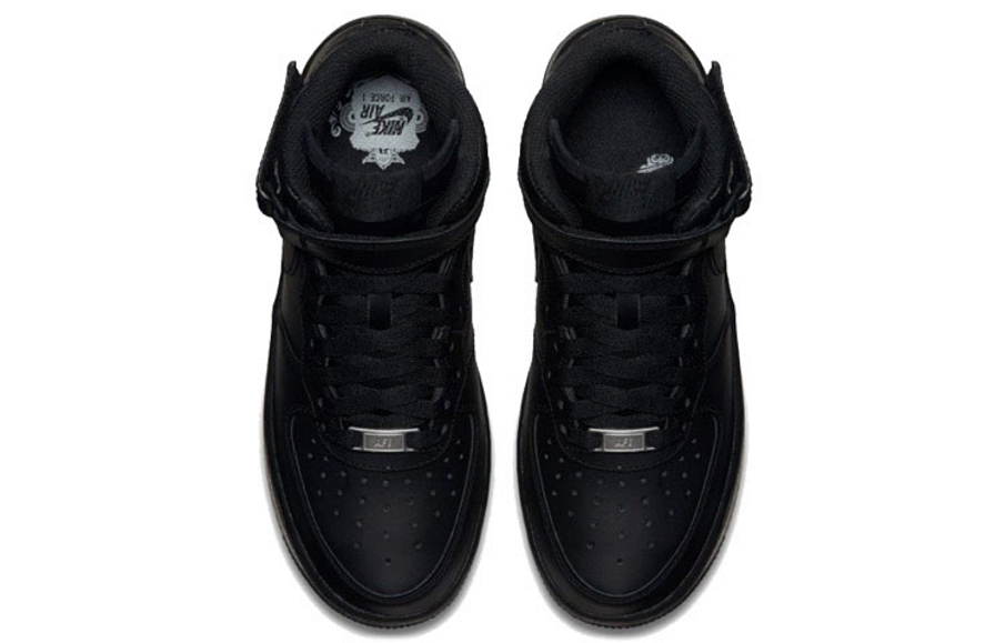 Фото № 3 с приближением к товару «‎Nike Air Force 1 Mid Gs 'Black'»