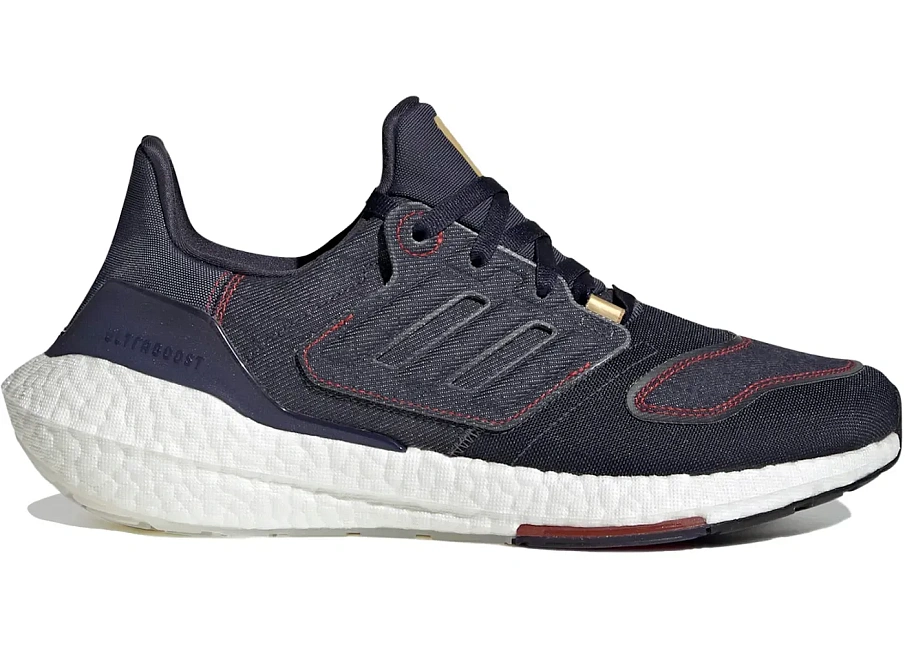 Фото № 1 с приближением к товару «‎adidas Ultra Boost 22 Denim Shadow Navy Vivid Red»