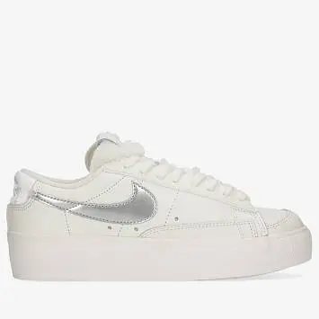 Nike Wmns Blazer Low Platform Sneakers WhiteSilver - 1