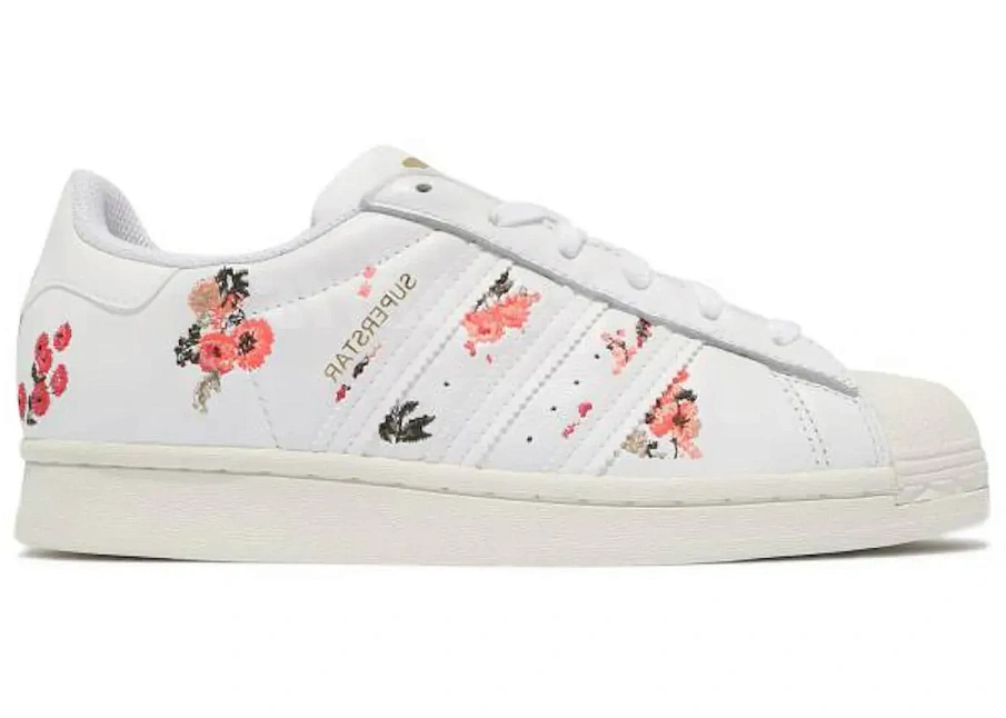 Фото № 1 с приближением к товару «‎adidas Superstar White Floral »