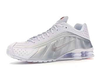Nike Shox R4 White Metallic Silver - 3