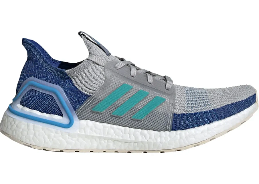 Фото № 1 с приближением к товару «‎adidas Ultra Boost 2019 Grey Two Shock Cyan»