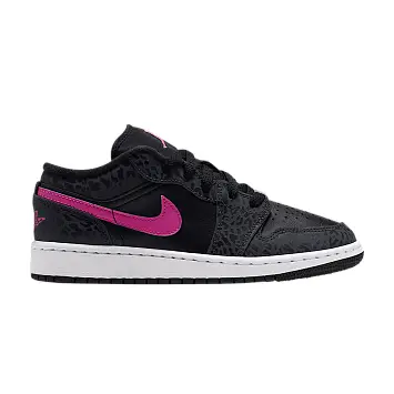 Air Jordan 1 Low SE GS Anthracite Black White Laser Fuchsia - 1