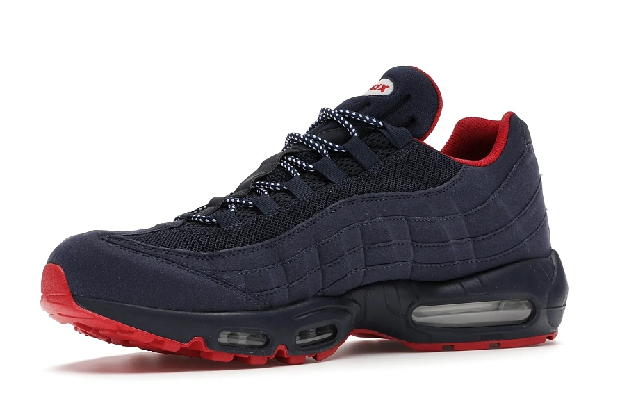 Фото № 2 с приближением к товару «‎Nike Air Max 95 Midnight Navy University Red»