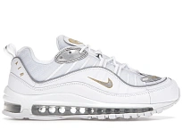 Фото № 1 с приближением к товару «‎Nike Air Max 98 White Silver Gold »