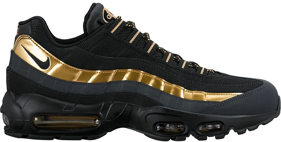 Фото № 1 с приближением к товару «‎Nike Air Max 95 Black Metallic Gold»