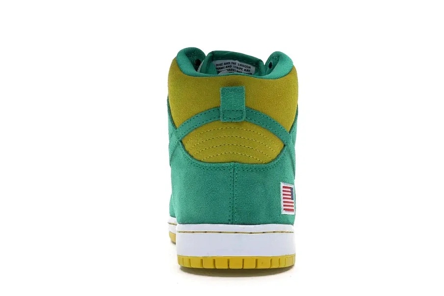 Фото № 4 с приближением к товару «‎Nike SB Dunk High Oakland Athletics»