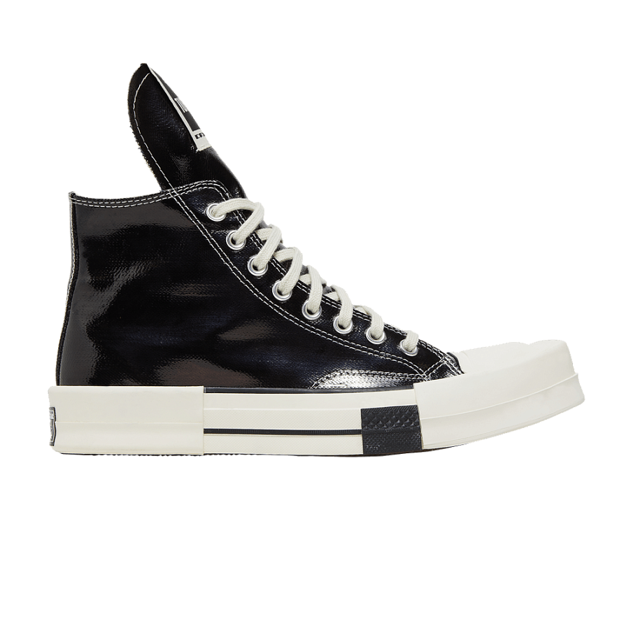 Фото № 1 с приближением к товару «‎Rick Owens x Converse TURBODRK Chuck 70 High Black Lacquer»