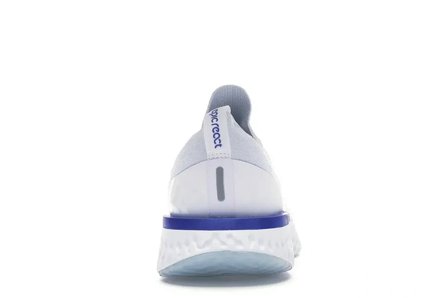Фото № 4 с приближением к товару «‎Nike Epic React Flyknit White Racer Blue »