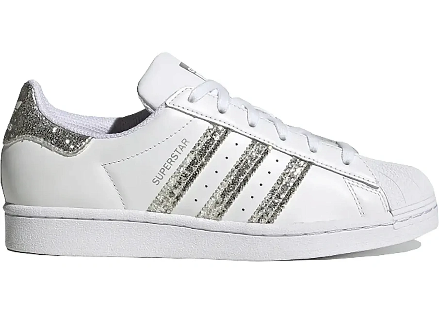 Фото № 1 с приближением к товару «‎adidas Superstar White Silver Glitter »